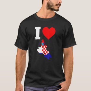 Kroatische vlag voor Krk I Love Krk T-shirt