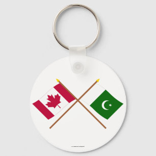 Kroatische vlaggen van Canada en Pakistan Sleutelhanger