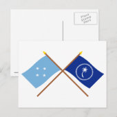 Kroatische vlaggen van Micronesia en Chuuk Briefkaart (Voorkant / Achterkant)