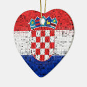 Kroatische vlaggenglitterversiering keramisch ornament (Links)