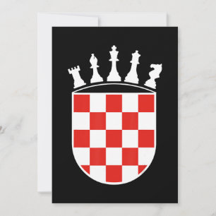 Kroatische vlagkleuren schaafscadeaus voor Kroaat Feestdagenkaart