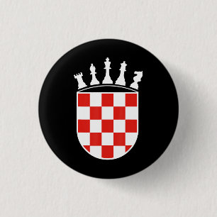 Kroatische vlagkleuren schaafscadeaus voor Kroaat Ronde Button 3,2 Cm