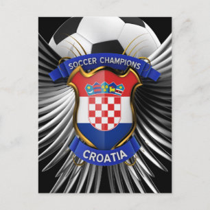 Kroatische voetbalkampioenen briefkaart