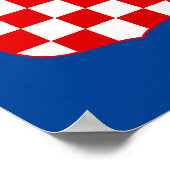 Kroatische wapenschild poster (Hoek)