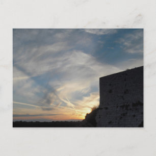 Kroatische zonsondergang briefkaart