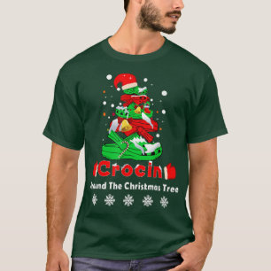 Krocin rond de kerstboom Funny Kerstmis T T-shirt