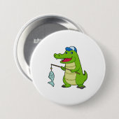 Krocodile Vist Fisher Finshing rod Ronde Button 7,6 Cm (Voorkant /achterkant)