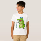 Krocodile Vist Fisher Finshing rod T-shirt (Voorkant volledig)