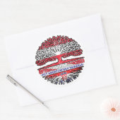 Kroen Desterreichisch Baum Ronde Sticker (Envelop)