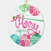 Kroeshaak Kerstagegaren, versierd Keramisch Ornament (Links)