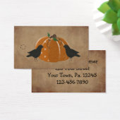 Krogen en pompoenprimitief Label Visitekaartjes (Bureau)