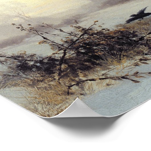 Krogen in een winterlandschap, 1907 poster (Hoek)