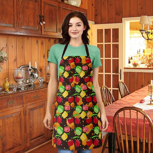 Krokante, knapperige salade bruin schort