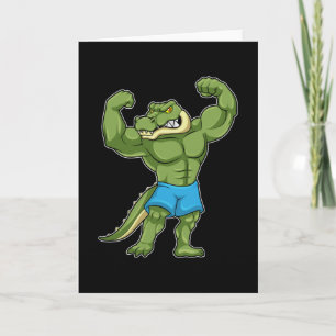 Krokodil als bodybuilder extreem kaart