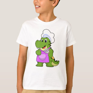 Krokodil als Cook met spatula T-shirt