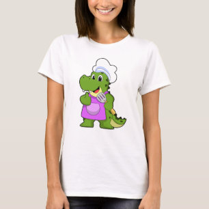 Krokodil als Cook met spatula T-shirt