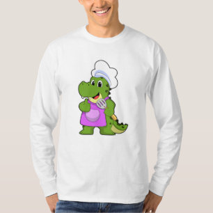 Krokodil als Cook met spatula T-shirt
