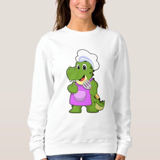 Krokodil als Cook met spatula Trui (Voorkant)