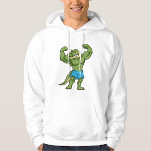Krokodil als extreem Bodybuilder Hoodie