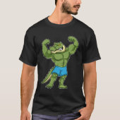 Krokodil als extreem Bodybuilder T-shirt (Voorkant)