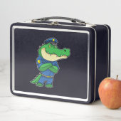 Krokodil als politieagent met uniform (In situ)