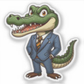 krokodil, baas dier sticker (Voorkant)