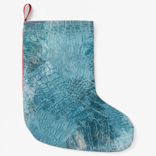 Krokodil Batik: Textured Fabric Art Kleine Kerstsok