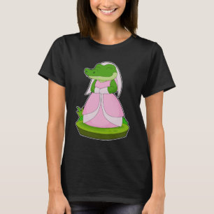 Krokodil Bruid Sluier Bruiloft T-shirt
