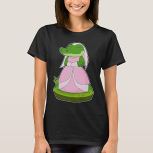 Krokodil Bruids Sluier Trouwjurk T-shirt
