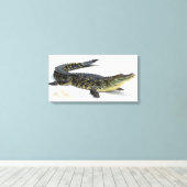 Krokodil Canvas Afdruk (Insitu (Houten vloer))