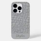 Krokodil Dierenprint Aangepaste Cursieve Naam Case-Mate iPhone Case (Achterkant)