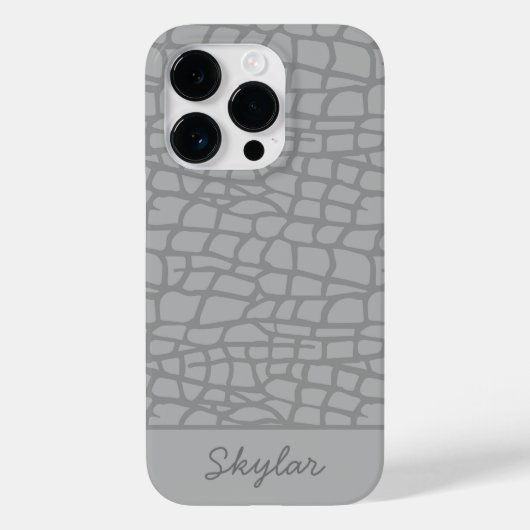 Krokodil Dierenprint Aangepaste Cursieve Naam Case-Mate iPhone Case (Achterkant)