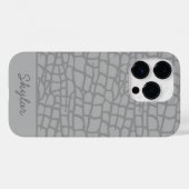 Krokodil Dierenprint Aangepaste Cursieve Naam Case-Mate iPhone Case (Achterkant (horizontaal))