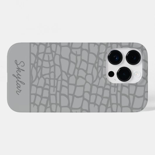 Krokodil Dierenprint Aangepaste Cursieve Naam Case-Mate iPhone Case (Achterkant (horizontaal))