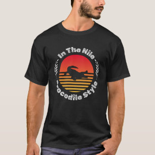 krokodil dierlijke alligators silhouet reptiel t-shirt
