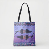 Krokodil dromen Aboriginal Art Canvas tas (Voorkant)