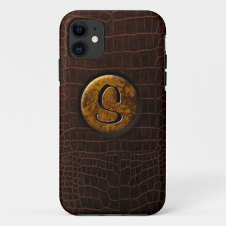 Krokodil en monogram iPhone 11 hoesje