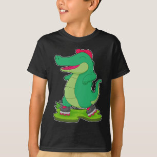 Krokodil Inline skating Roller schaatsen T-shirt