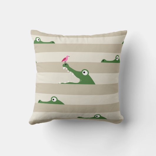 Krokodil Kussen (Achterkant)