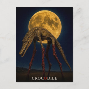 Krokodil Lange Sokken gotische Surrealist Briefkaart