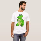 Krokodil met kopje koffie t-shirt (Voorkant volledig)