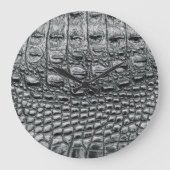 Krokodil Noir: zwart leer mystiek Grote Klok (Voorkant)