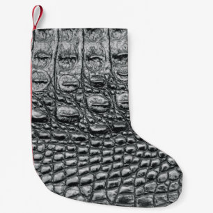 Krokodil Noir: zwart leer mystiek Kleine Kerstsok
