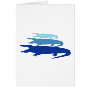 Krokodil omhoog gelijnd (blauw)