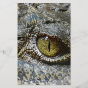 krokodil oog gezicht dier aangepast personaliseren briefpapier