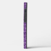 Krokodil Paarse Faux Leather gepersonaliseerde naa Case-Mate iPhone Case (Achterkant / Links)