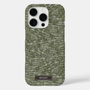 Krokodil Slang Reptiel Wild Animal Skin Pattern iPhone 16 Pro Hoesje
