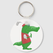 Krokodil Spelen Golf Sleutelhanger (Voorkant)
