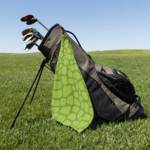 Krokodil Strepen groen Wild Dier huidpatroon Golfhanddoek