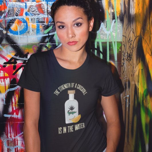 Krokodil tequila flesworm grappig Gezegde T-shirt